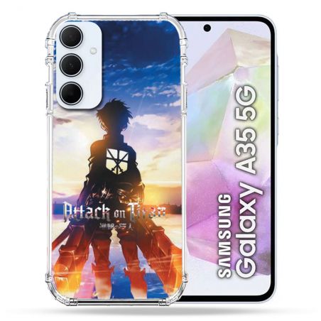 Coque Renforcé Pour Samsung Galaxy A35 5G Manga Attaque Titans Soleil