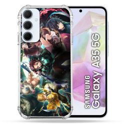 Coque Renforcé Pour Samsung Galaxy A35 5G Manga Demon Slayer Groupe