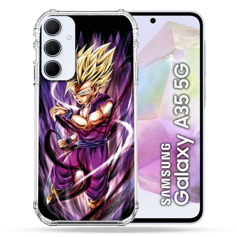 Coque Renforcé Pour Samsung Galaxy A35 5G Manga Dragon Ball Sangohan Violet