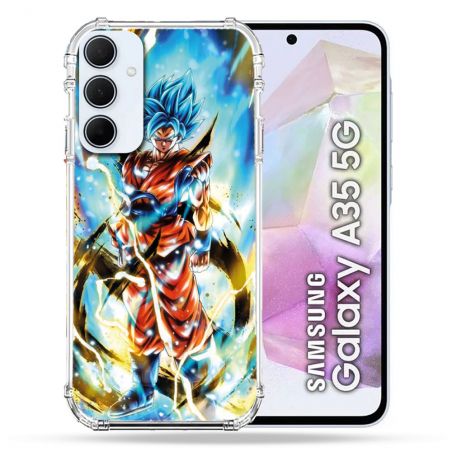 Coque Renforcé Pour Samsung Galaxy A35 5G Manga Dragon Ball Sangoku Blanc