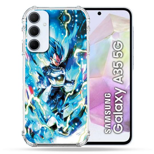 Coque Renforcé Pour Samsung Galaxy A35 5G Manga Dragon Ball Vegeta Bleu