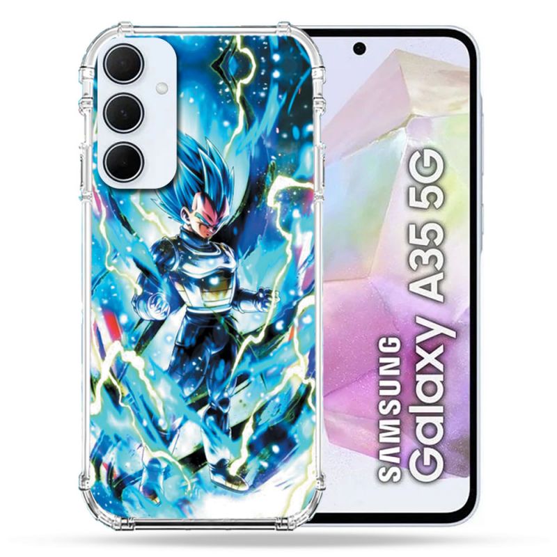 Coque Renforcé Pour Samsung Galaxy A35 5G Manga Dragon Ball Vegeta Bleu