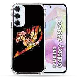 Coque Renforcé Pour Samsung Galaxy A35 5G Manga Fairy Tail Logo Noir