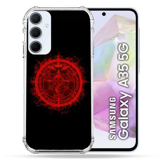 Coque Renforcé Pour Samsung Galaxy A35 5G Manga Fullmetal Alchemist Logo