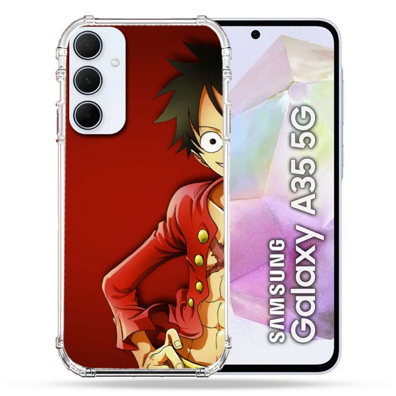Coque Renforcé Pour Samsung Galaxy A35 5G Manga One Piece Luffy
