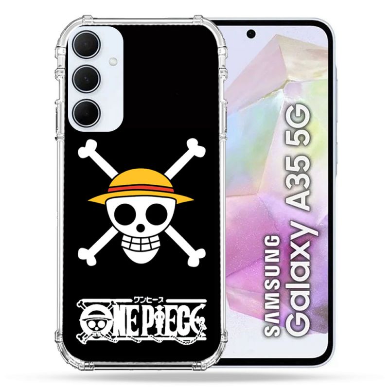Coque Renforcé Pour Samsung Galaxy A35 5G Manga One Piece Tete de Mort