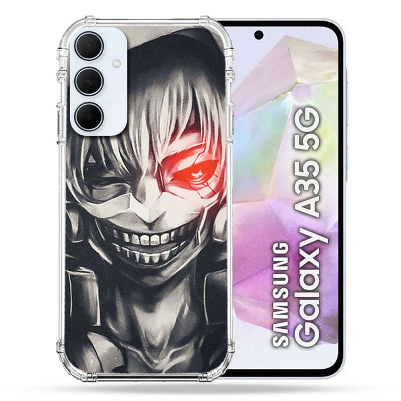 Coque Renforcé Pour Samsung Galaxy A35 5G Manga Tokyo Ghoul Kaneki Noir