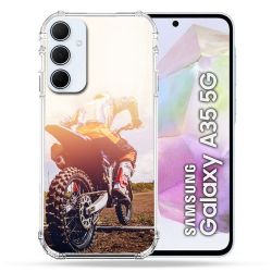 Coque Renforcé Pour Samsung Galaxy A35 5G Moto Cross Soleil