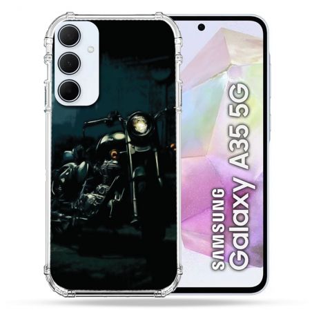 Coque Renforcé Pour Samsung Galaxy A35 5G Moto Harley Vintage