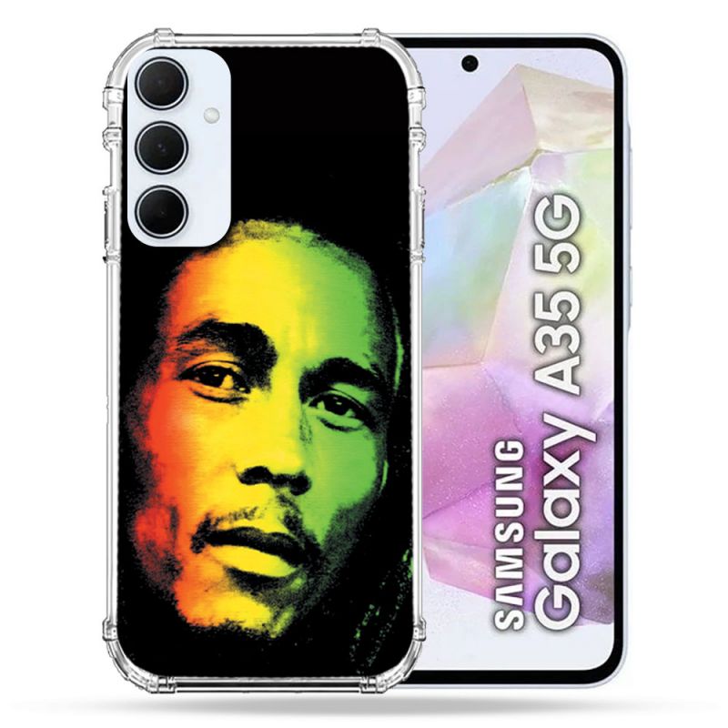 Coque Renforcé Pour Samsung Galaxy A35 5G Musique Bob Marley 2