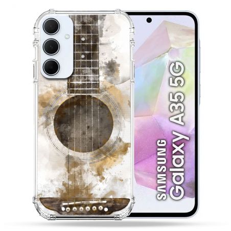 Coque Renforcé Pour Samsung Galaxy A35 5G Musique Guitare Tag