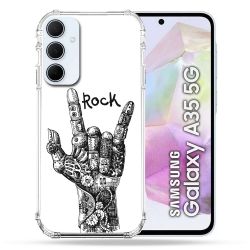 Coque Renforcé Pour Samsung Galaxy A35 5G Musique Rock Main