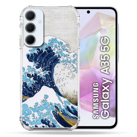 Coque Renforcé Pour Samsung Galaxy A35 5G Peinture La Grande Vague