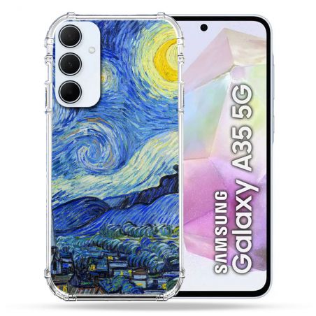 Coque Renforcé Pour Samsung Galaxy A35 5G Peinture La nuit étoilée