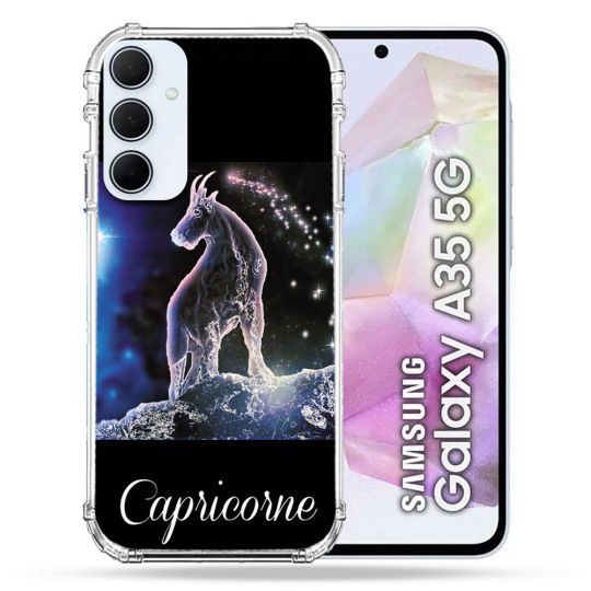 Coque Renforcé Pour Samsung Galaxy A35 5G Signe Zodiaque 2 Capricorne