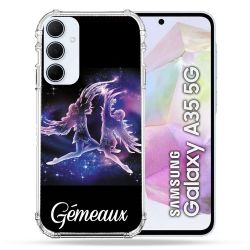 Coque Renforcé Pour Samsung Galaxy A35 5G Signe Zodiaque 2 Gémeaux