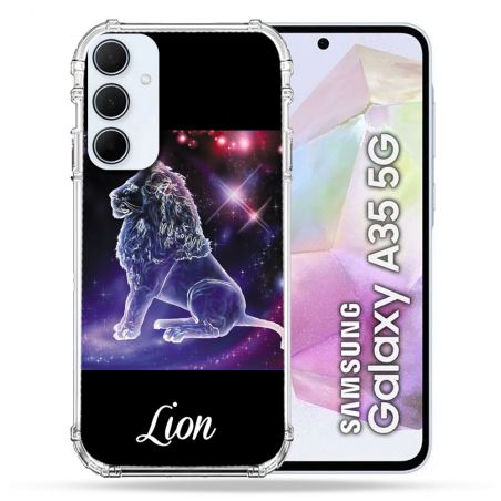 Coque Renforcé Pour Samsung Galaxy A35 5G Signe Zodiaque 2 Lion
