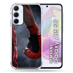 Coque Renforcé Pour Samsung Galaxy A35 5G Sport Boxe Gant Rouge