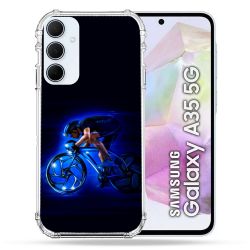 Coque Renforcé Pour Samsung Galaxy A35 5G Sport Cyclisme Bleu