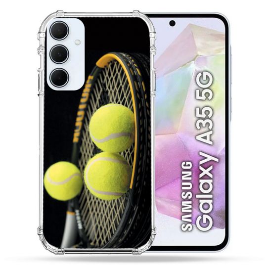 Coque Renforcé Pour Samsung Galaxy A35 5G Sport Tennis Balls