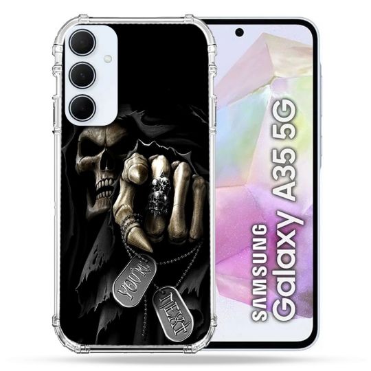 Coque Renforcé Pour Samsung Galaxy A35 5G Tete de Mort Your Next