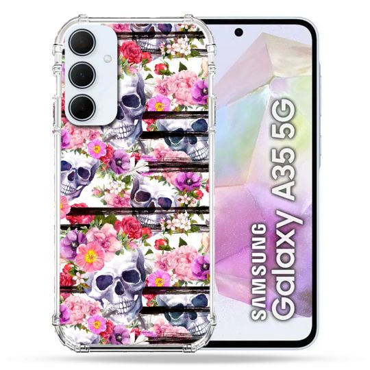 Coque Renforcé Pour Samsung Galaxy A35 5G Tete de Mort Pattern