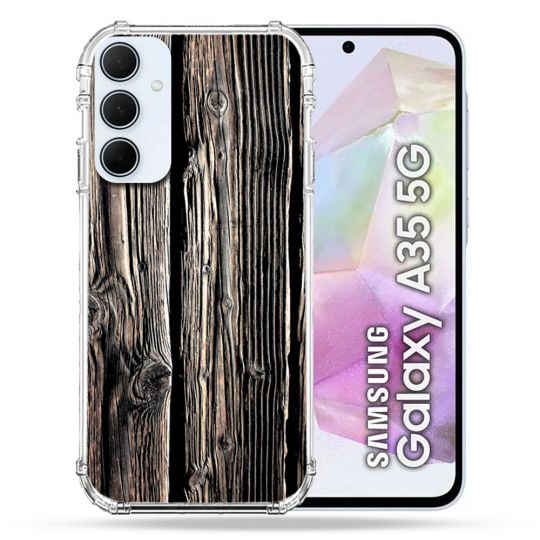 Coque Renforcé Pour Samsung Galaxy A35 5G Texture Bois