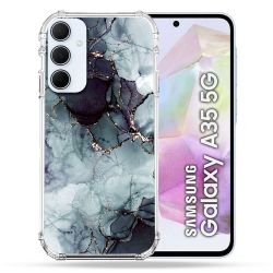 Coque Renforcé Pour Samsung Galaxy A35 5G Texture Marbre Gris