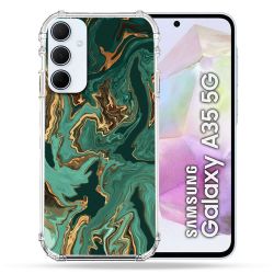 Coque Renforcé Pour Samsung Galaxy A35 5G Texture Marbre Vert