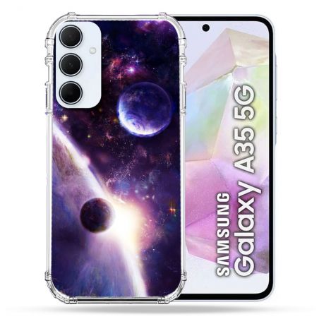 Coque Renforcé Pour Samsung Galaxy A35 5G Univers Planete Stellaire