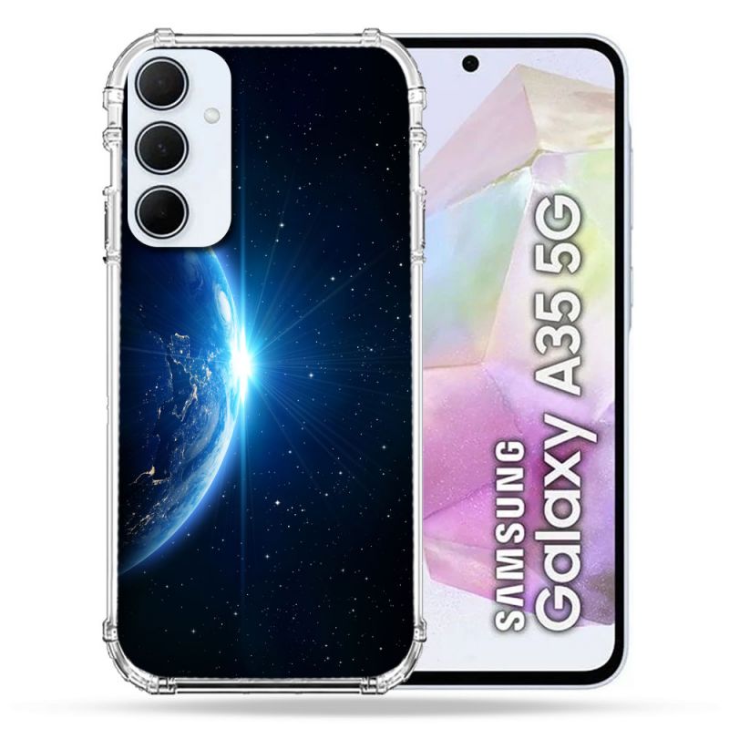Coque Renforcé Pour Samsung Galaxy A35 5G Univers Planete Terre