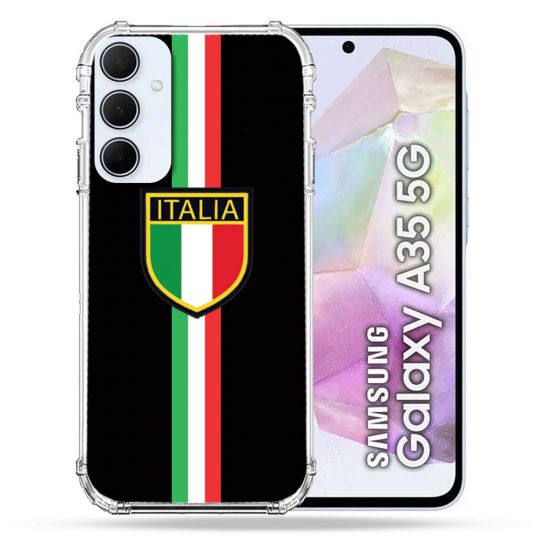 Coque Renforcé Pour Samsung Galaxy A35 5G Voyage Italie 3 Noir