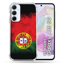 Coque Renforcé Pour Samsung Galaxy A35 5G Voyage Portugal Drapeau