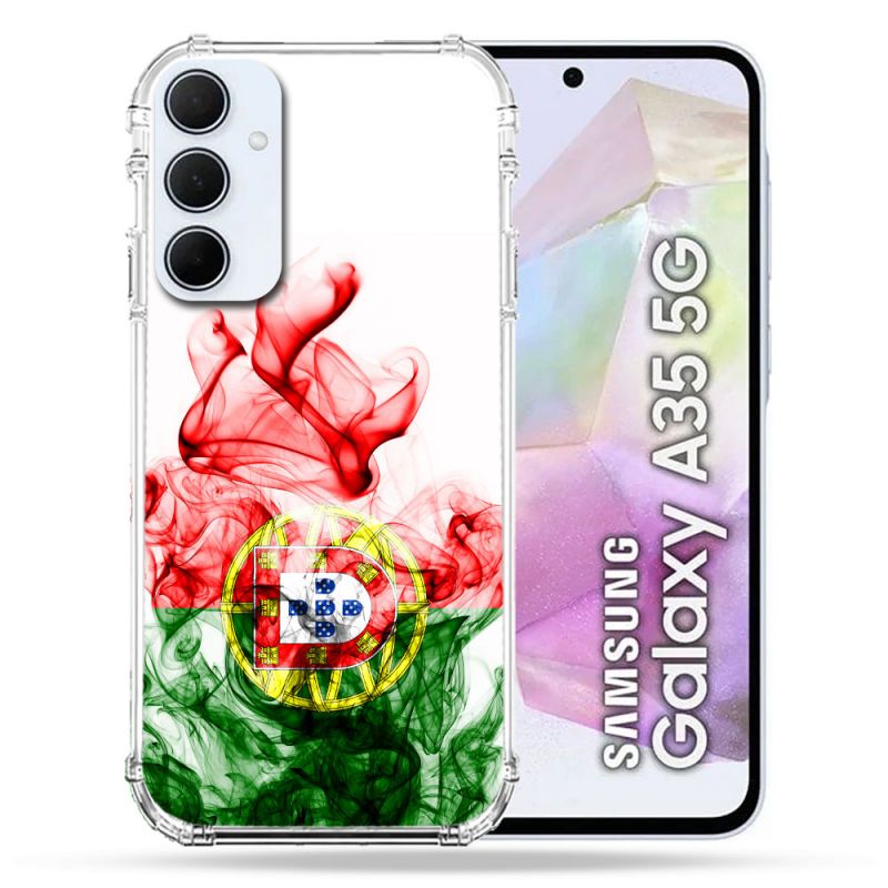Coque Renforcé Pour Samsung Galaxy A35 5G Voyage Portugal Flamme