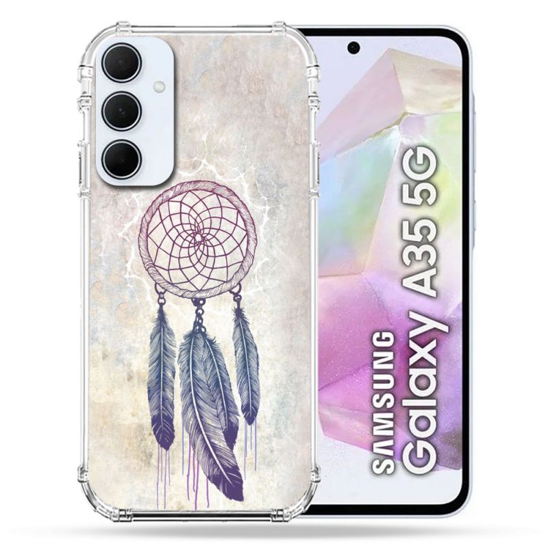 Coque Renforcé Pour Samsung Galaxy A35 5G Zen Attrape Reve Blanc
