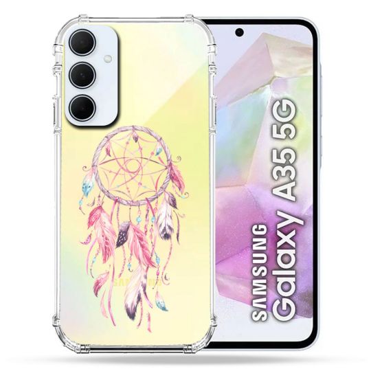 Coque Renforcé Transparente Pour Samsung Galaxy A35 5G Attrape Reve Rose