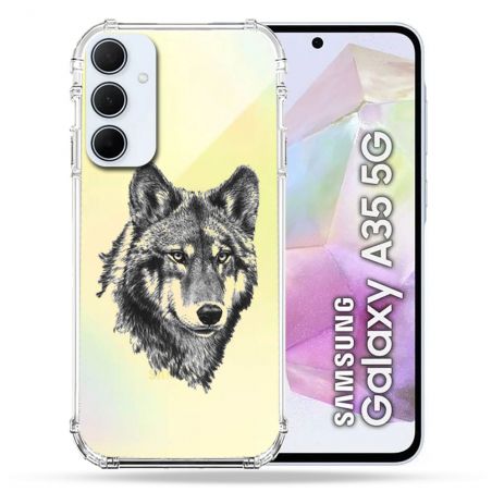 Coque Renforcé Transparente Pour Samsung Galaxy A35 5G Loup