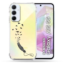 Coque Renforcé Transparente Pour Samsung Galaxy A35 5G Plume Infini