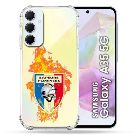 Coque Renforcé Transparente Pour Samsung Galaxy A35 5G Pompier Feu