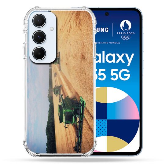 Coque Renforcé Pour Samsung Galaxy A55 5G Agriculture Moissonneuse