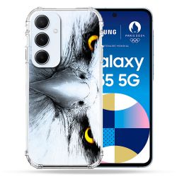 Coque Renforcé Pour Samsung Galaxy A55 5G Animal Aigle Royal Blanc