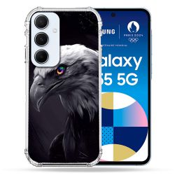 Coque Renforcé Pour Samsung Galaxy A55 5G Animal Aigle Royal Noir