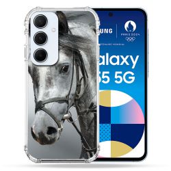 Coque Renforcé Pour Samsung Galaxy A55 5G Animal Cheval Blanc