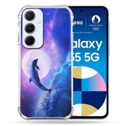 Coque Renforcé Pour Samsung Galaxy A55 5G Animal Dauphin Vague