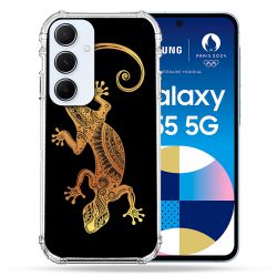 Coque Renforcé Pour Samsung Galaxy A55 5G Animal Lezard Noir