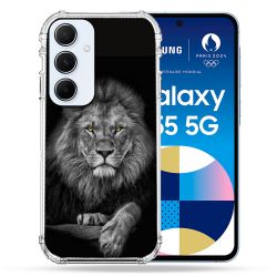 Coque Renforcé Pour Samsung Galaxy A55 5G Animal Lion Majestueux