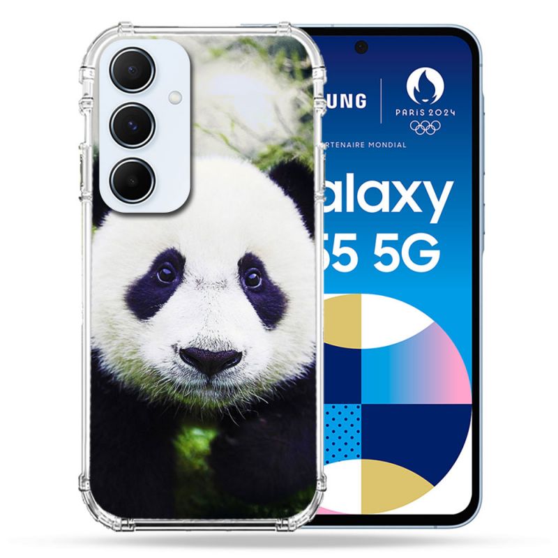 Coque Renforcé Pour Samsung Galaxy A55 5G Animal Panda Color