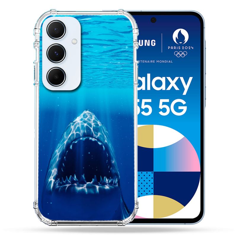 Coque Renforcé Pour Samsung Galaxy A55 5G Animal Requin Dent