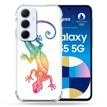 Coque Renforcé Pour Samsung Galaxy A55 5G Animal Salamandre Color