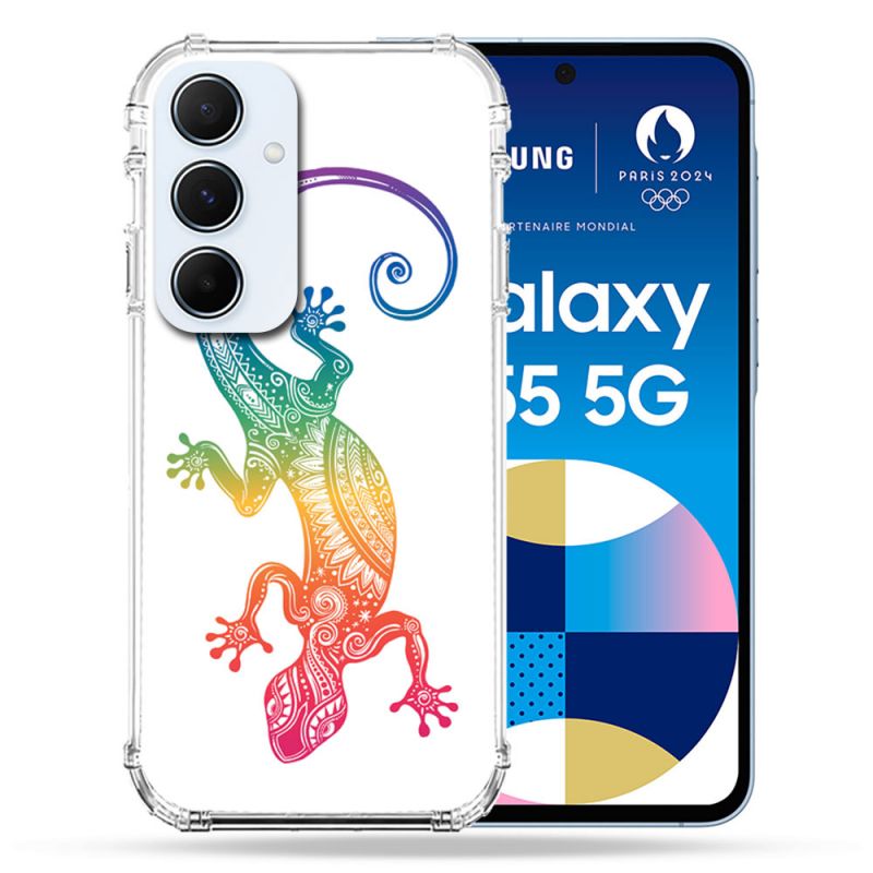 Coque Renforcé Pour Samsung Galaxy A55 5G Animal Salamandre Color